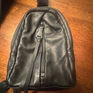 Aimee Kestenberg Black Leather Sling Bag